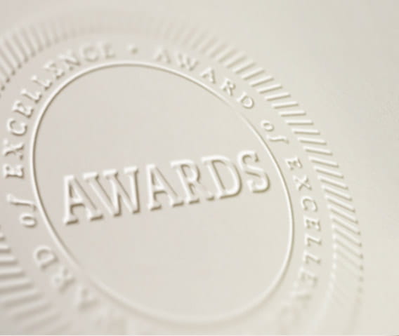 White Award of Excellence seal for Aspen dining.
