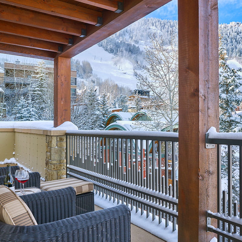 spacious balcony in the residences