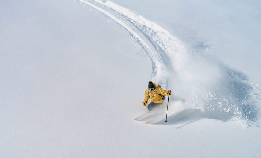 skier skiing powder